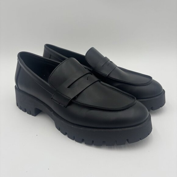 Steve Madden Course Lug Loafer Shoes Slip On Womens Size 10 Goth - Picture 11 of 11